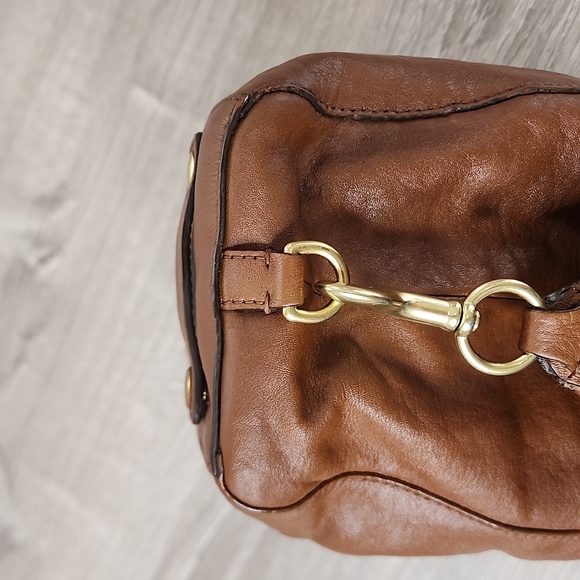 COACH Ashley Madison English Tan Convertible Leather Satchel - Picture 10 of 14